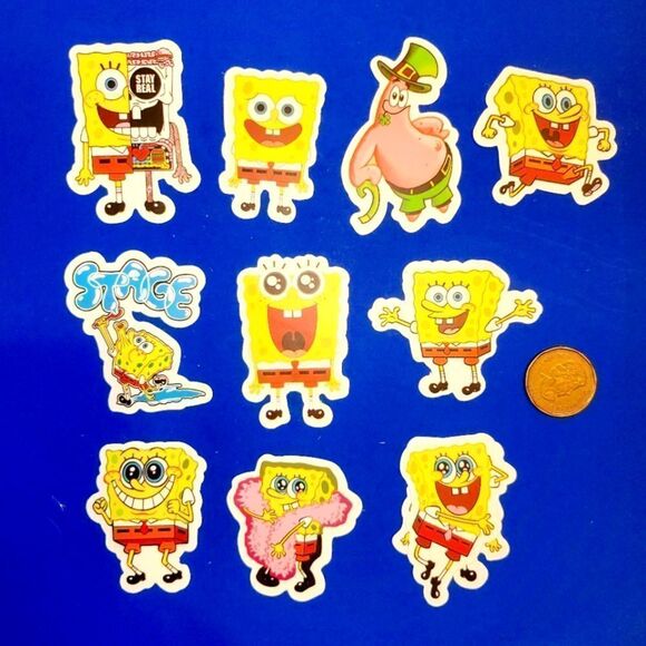 3/$20 Brand New 10x Waterproof Spongebob Stickers #3 - Picture 1 of 1